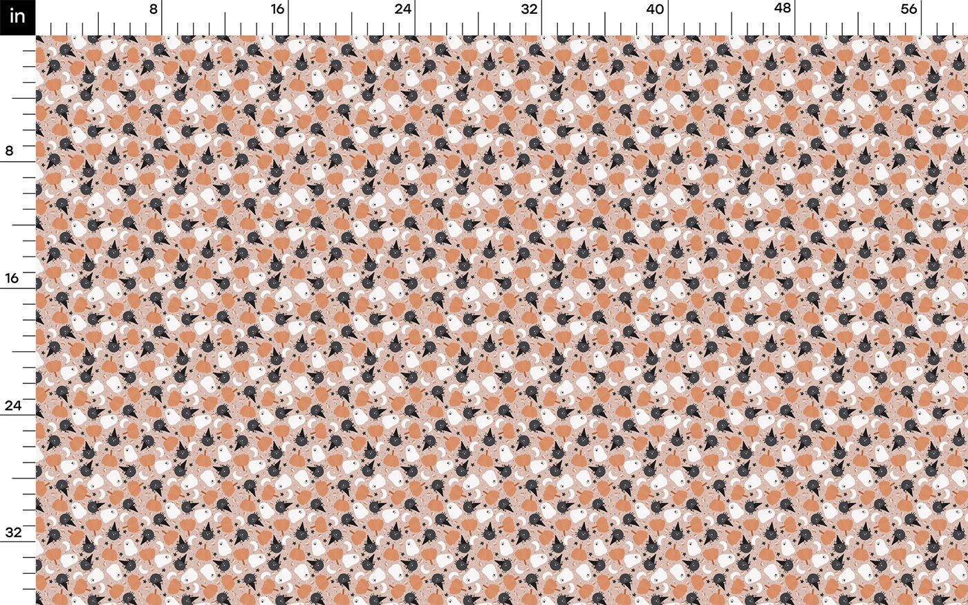 Autumn Fall Halloween Bullet Textured Fabric AA1830