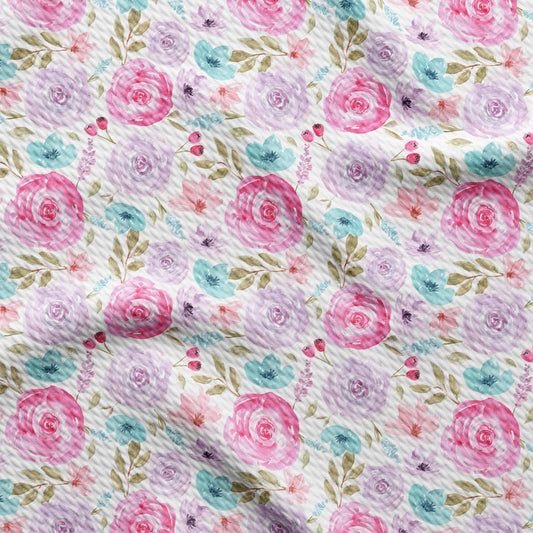 Floral Bullet Textured Fabric AA1842