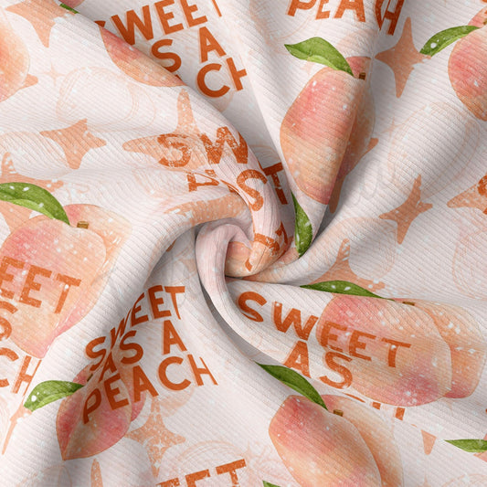 Sweet as peach Rib Knit Fabric RBK1845