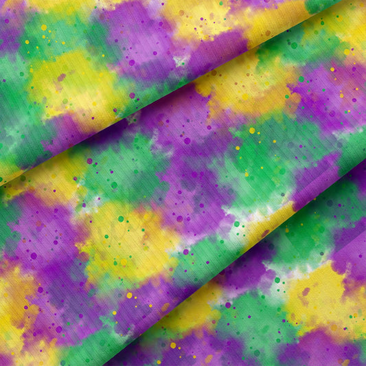 Mardi Gras Rib Knit Fabric AA1849