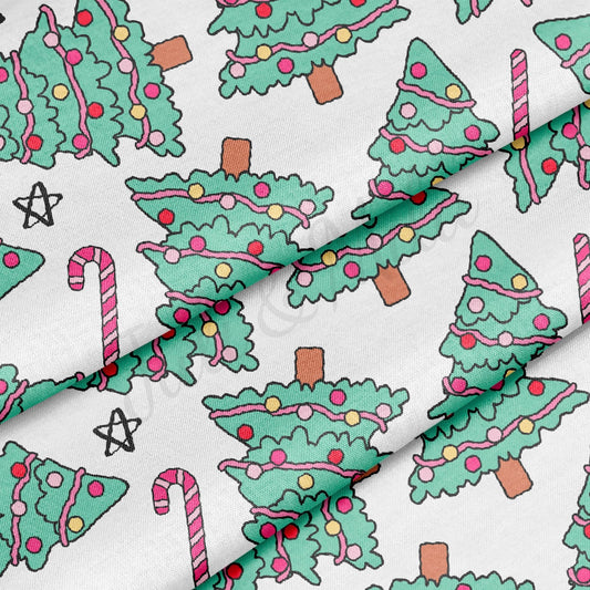 100% Cotton Fabric By the Yard Printed in USA Cotton Sateen - Cotton Christmas СTN1859