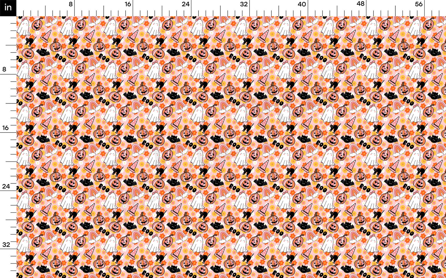 100% Cotton Fabric By the Yard Printed in USA Cotton Sateen - Cotton Halloween Fall Pumpkins СTN1865