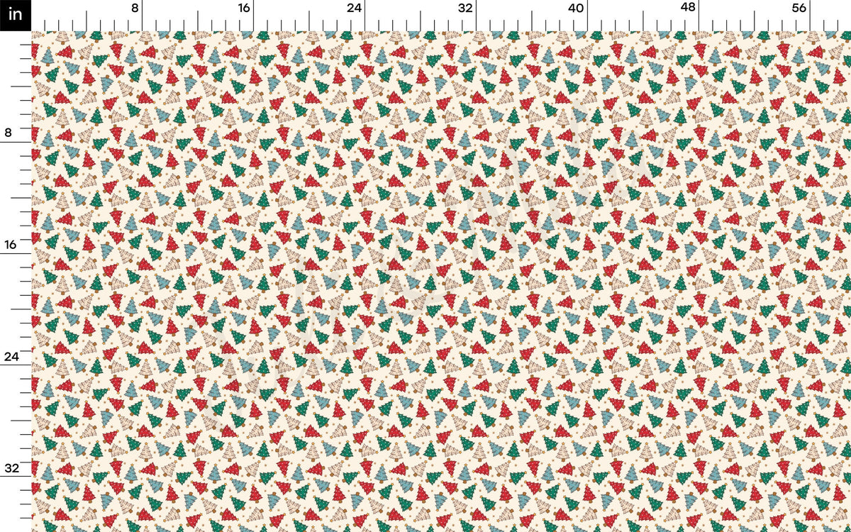 100% Cotton Fabric By the Yard Printed in USA Cotton Sateen - Cotton christmas СTN1860