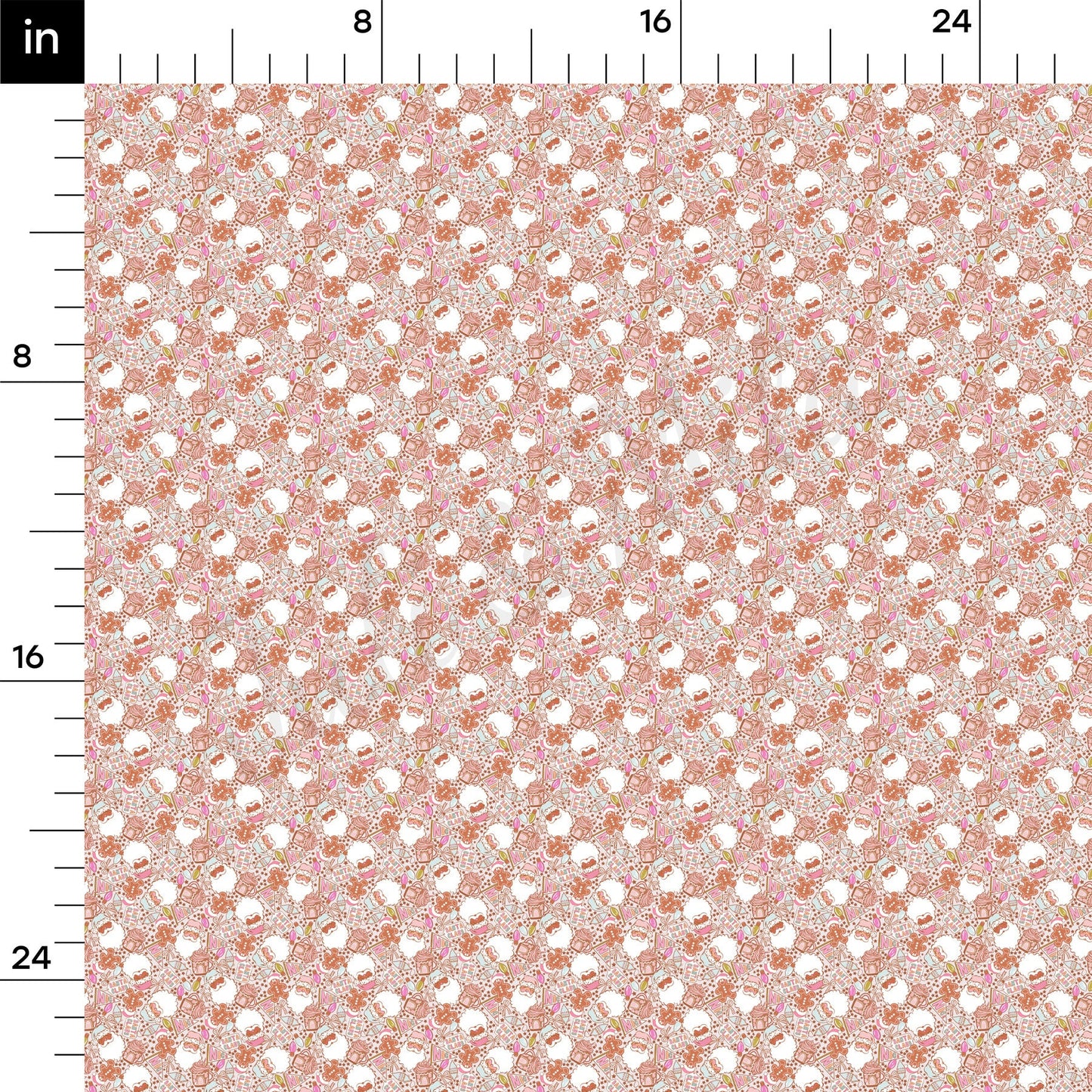 100% Cotton Fabric By the Yard Printed in USA Cotton Sateen - Cotton santas СTN1887