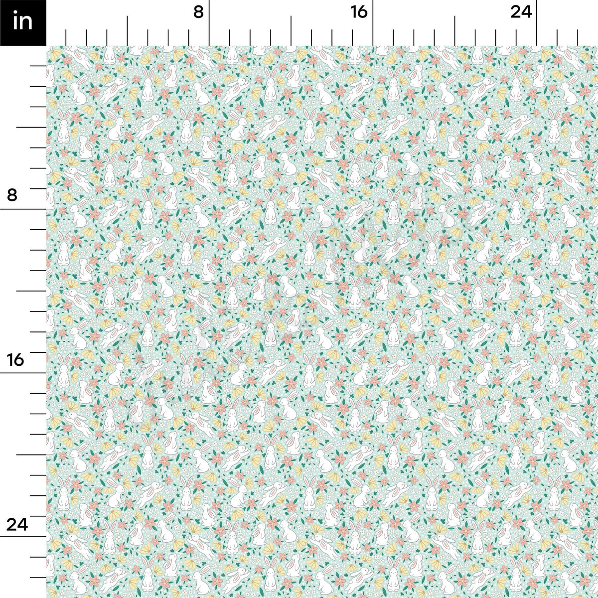 100% Cotton Fabric By the Yard Printed in USA Cotton Sateen - Cotton СTN1891 bunnies