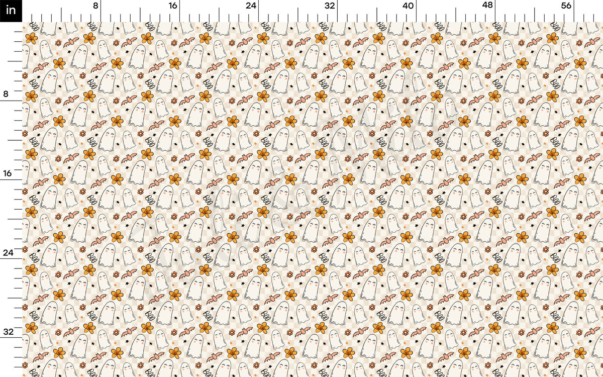 100% Cotton Fabric By the Yard Printed in USA Cotton Sateen - Cotton Halloween СTN1869