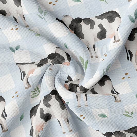 Cow Watercolor Bullet Textured Fabric AA1915 cow