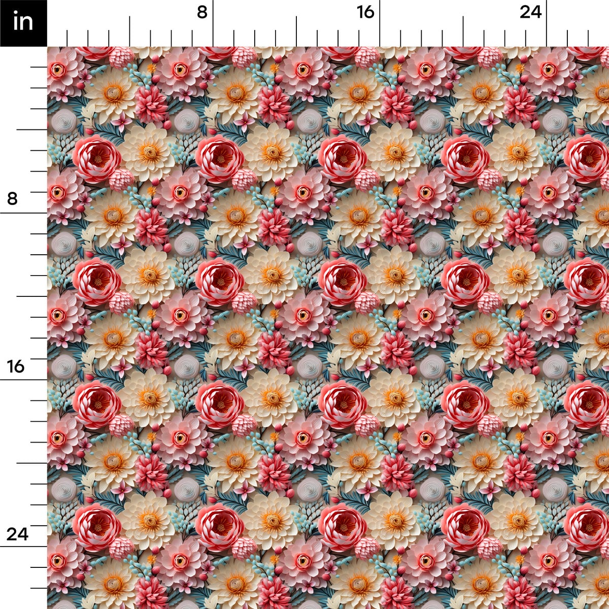 Floral Bullet Textured Fabric AA1920 flowers Embroidery