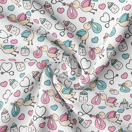 Labor and Delivery L&D nurse Bullet Textured Fabric AA1895 baby