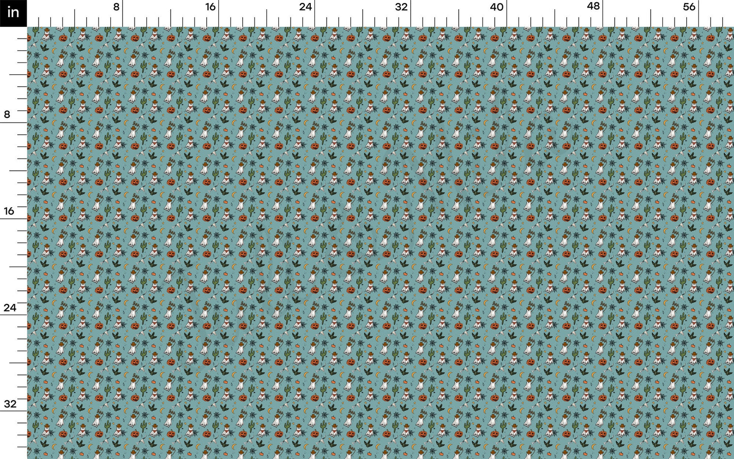 100% Cotton Fabric By the Yard Printed in USA Cotton Sateen - Cotton Halloween СTN1873