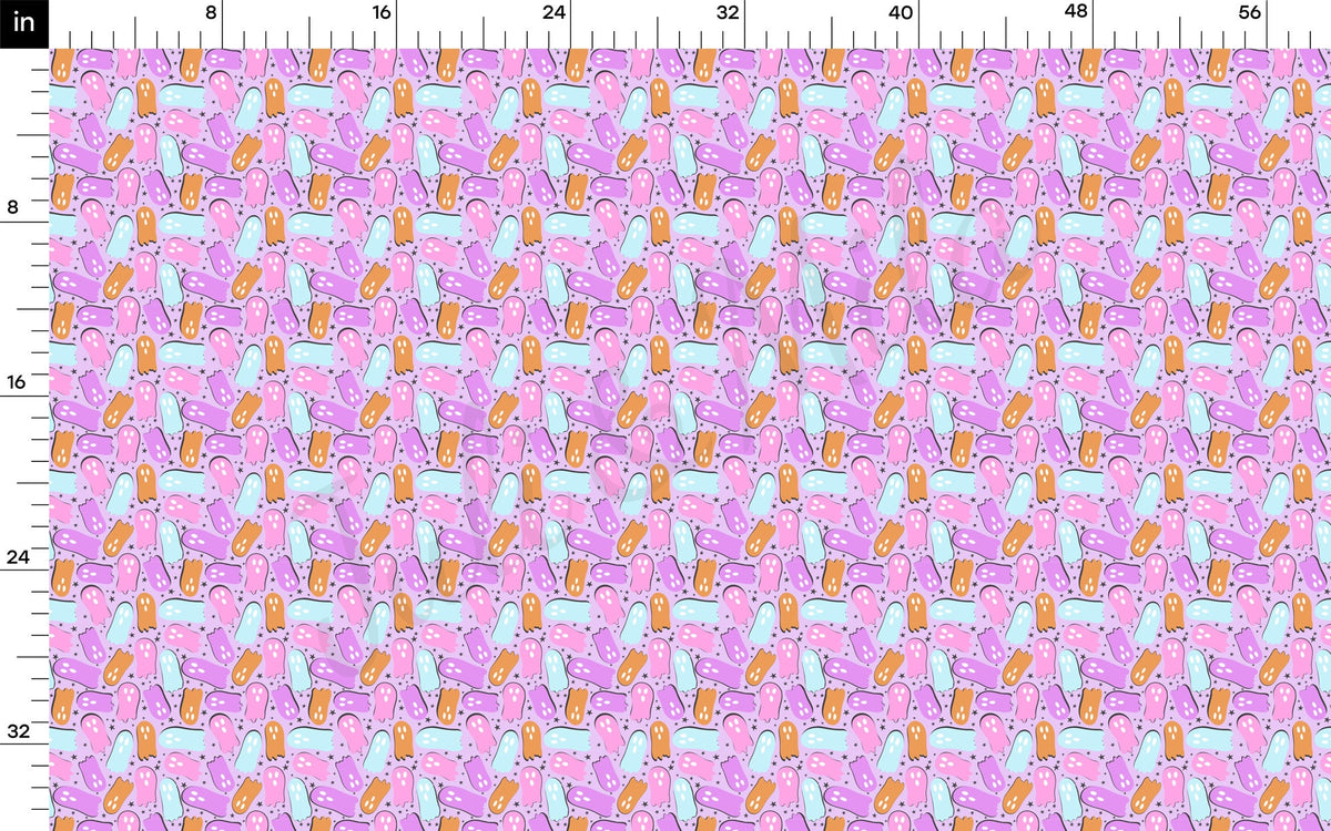 100% Cotton Fabric By the Yard Printed in USA Cotton Sateen - Cotton Halloween СTN1868