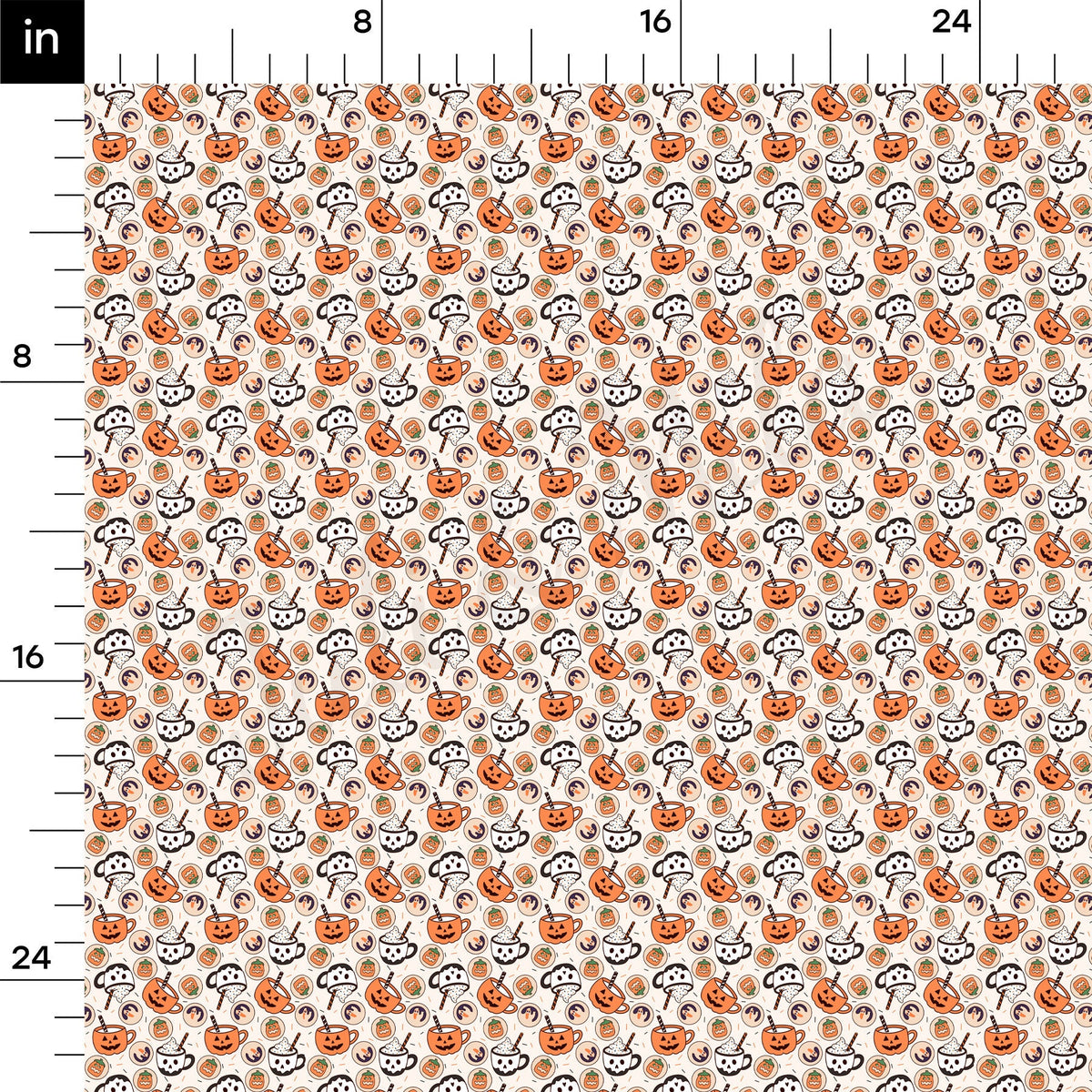 100% Cotton Fabric By the Yard Printed in USA Cotton Sateen - Cotton Halloween СTN1874