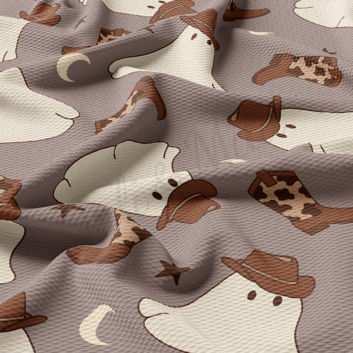 Fall Halloween Bullet Textured Fabric AA1908 cowboy ghosts