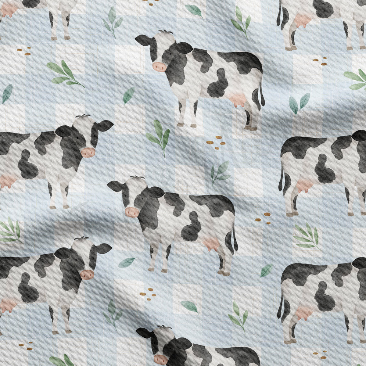 Cow Watercolor Bullet Textured Fabric AA1915 cow