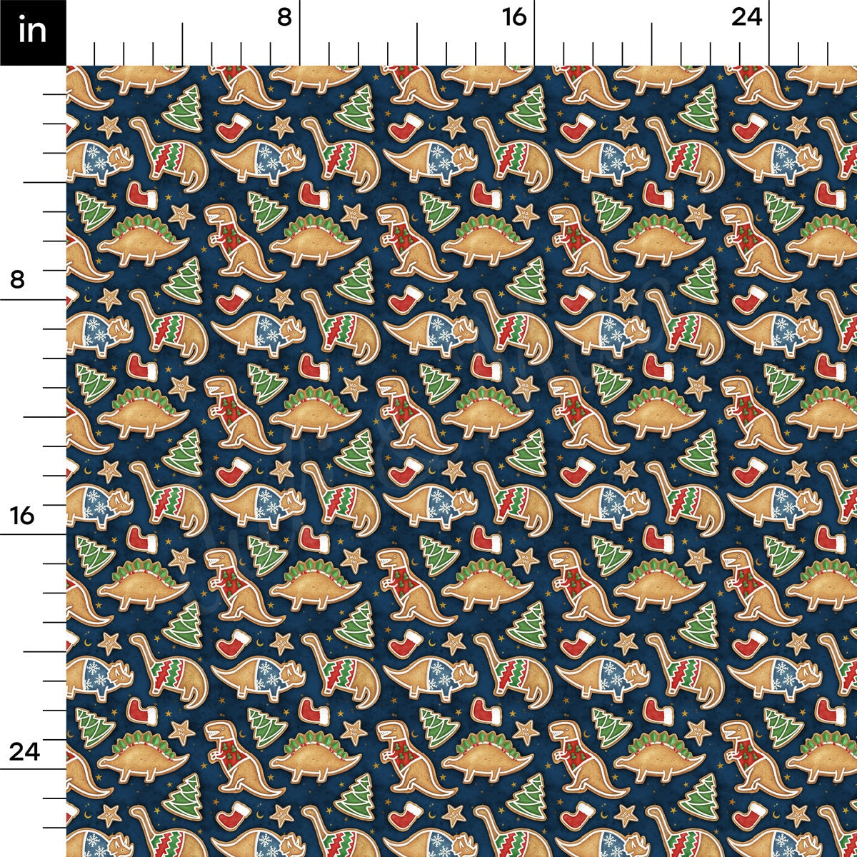 Christmas Dino Bullet Textured Fabric AA1941