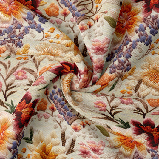 Embroidery Rib Knit Fabric RBK1929