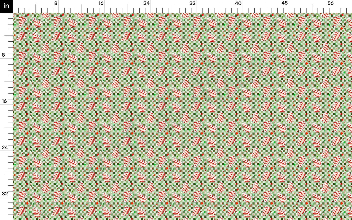 100% Cotton Fabric By the Yard Printed in USA Cotton Sateen - Cotton Printed СTN1973 christmas cakes