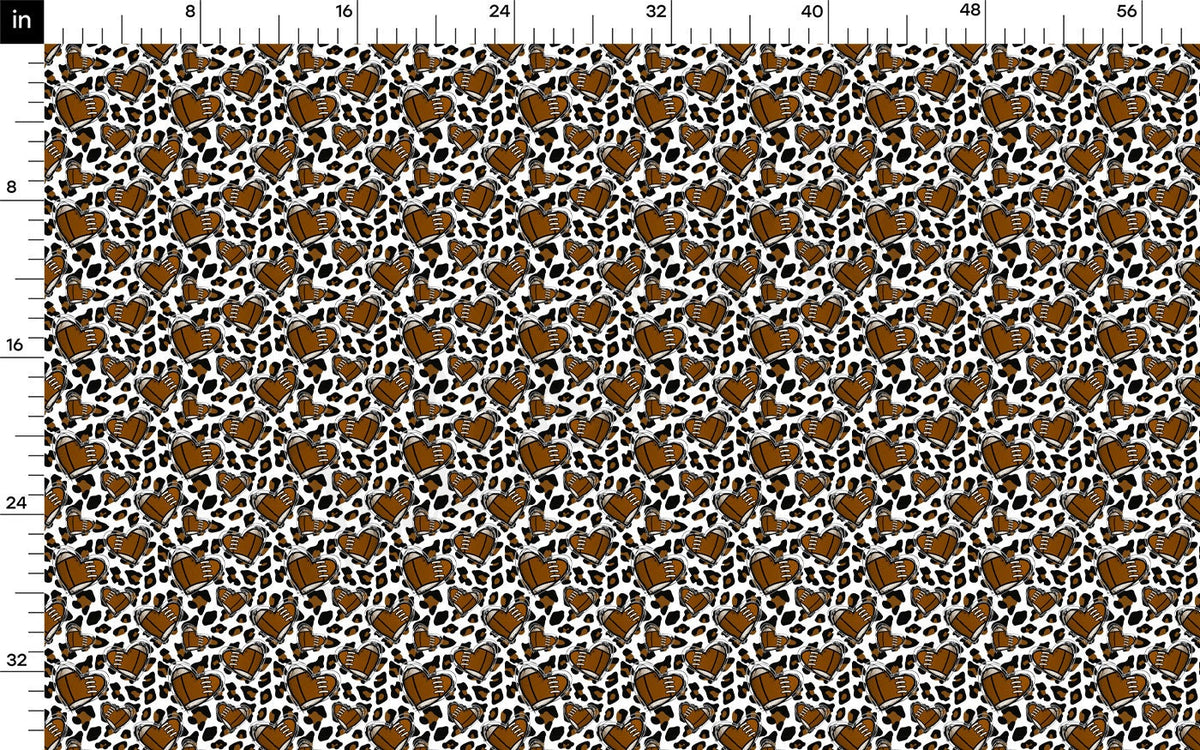 Football 100% Cotton Fabric By the Yard Printed in USA Cotton Sateen - Cotton Printed СTN1984 Sport