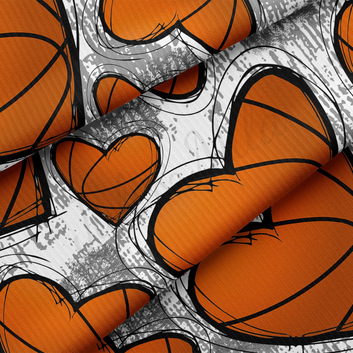 Baskeball Rib Knit Fabric RBK1988