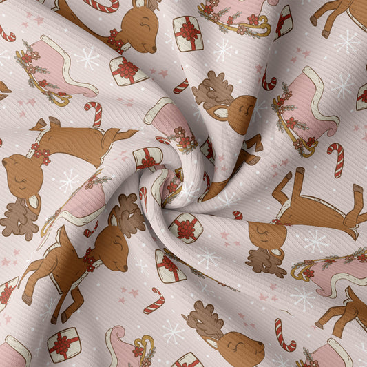 Rib Knit Fabric RBK2094 Christmas