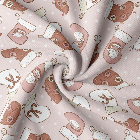 Rib Knit Fabric RBK2099 Christmas