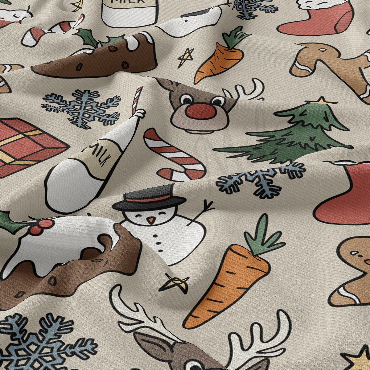 Rib Knit Fabric RBK2101 Christmas