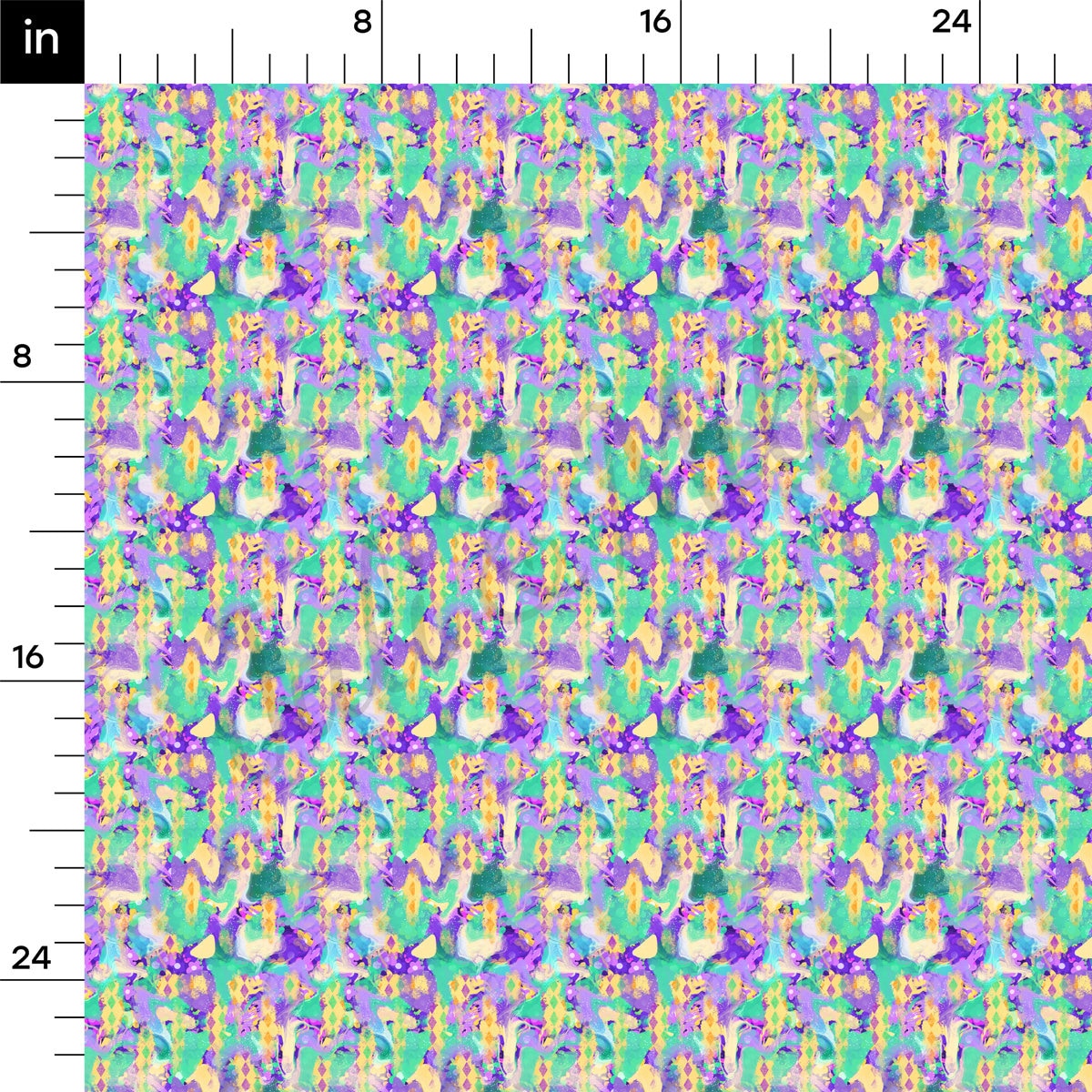Rib Knit Fabric RBK2124 Mardi Gras