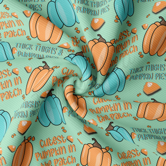 Rib Knit Fabric RBK2143 Fall Autumn Thanksgiving