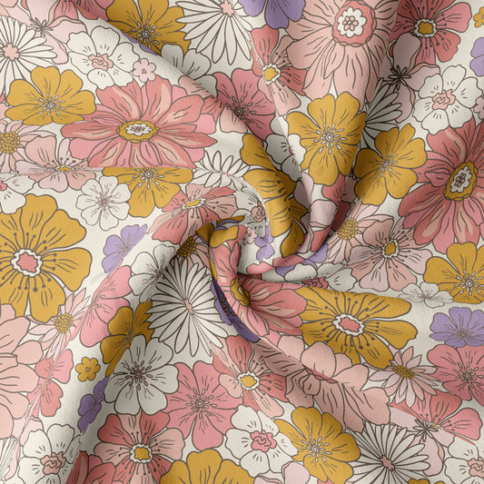 Floral DBP Fabric Double Brushed Polyester DBP2196