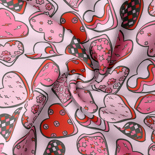 DBP Fabric Double Brushed Polyester DBP2206 Valentine's Day