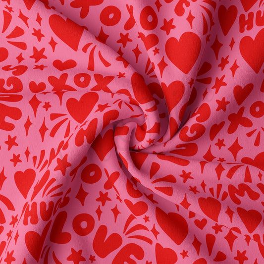DBP Fabric Double Brushed Polyester DBP2251 Valentine's Day