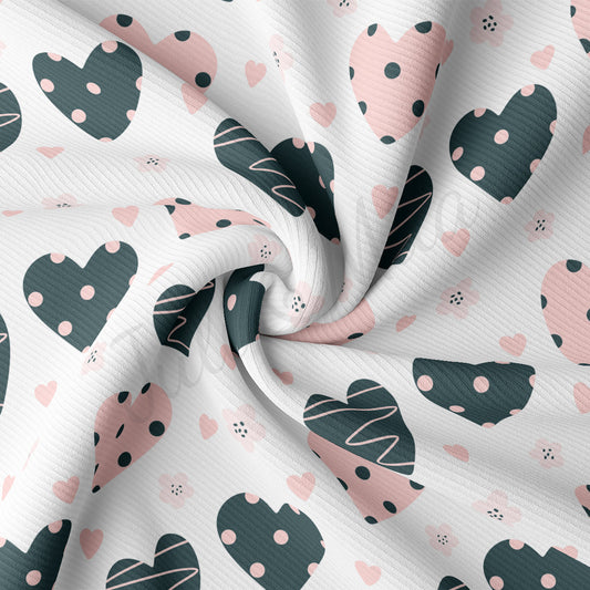 Rib Knit Fabric RBK2216 Valentine's Day