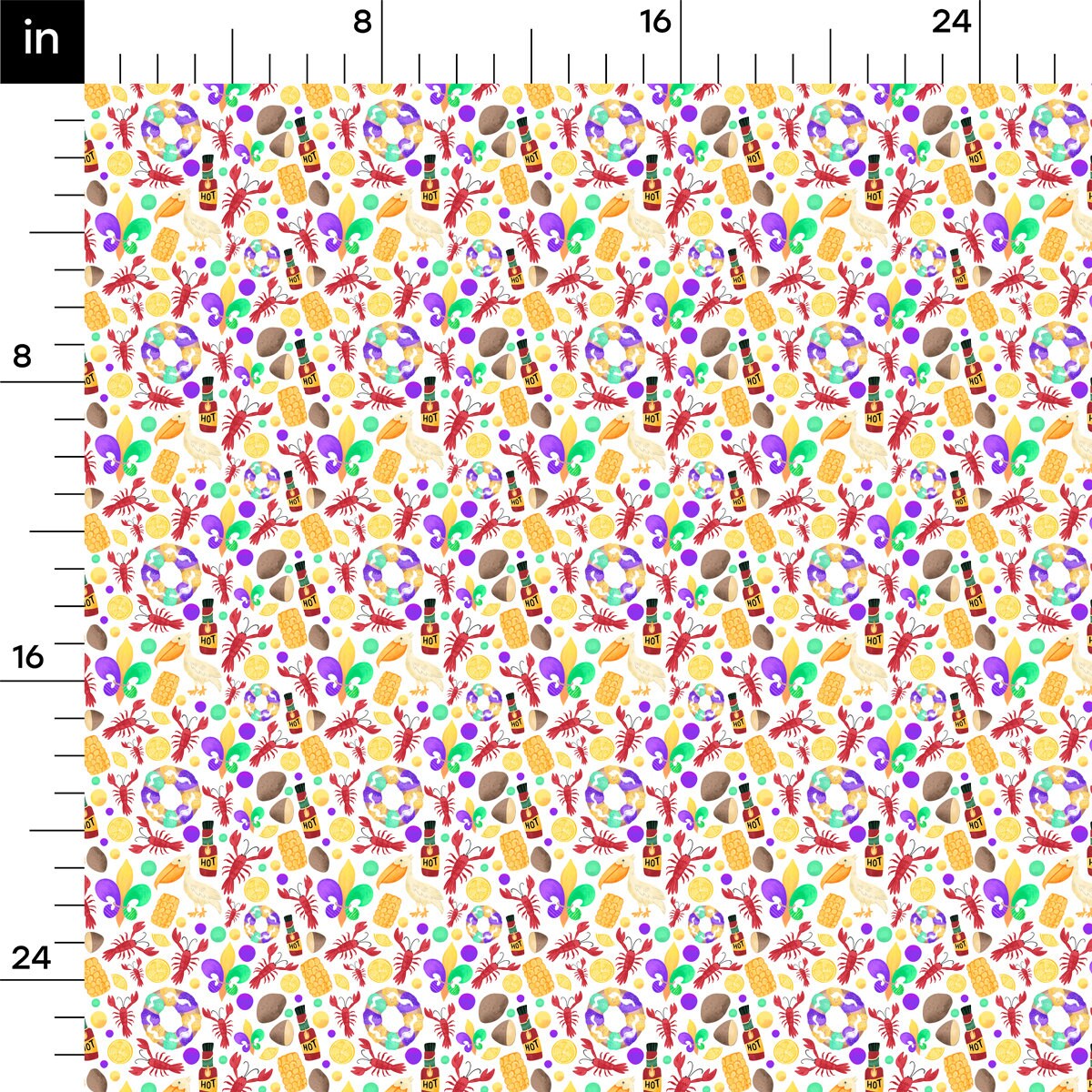 DBP Fabric Double Brushed Polyester DBP2123 Mardi Gras