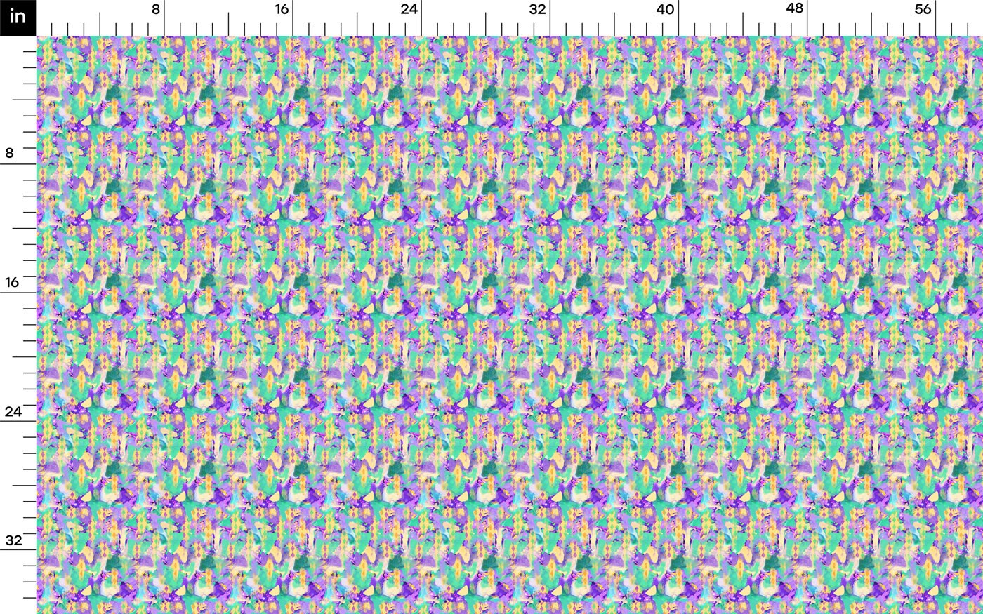 DBP Fabric Double Brushed Polyester DBP2124 Mardi Gras