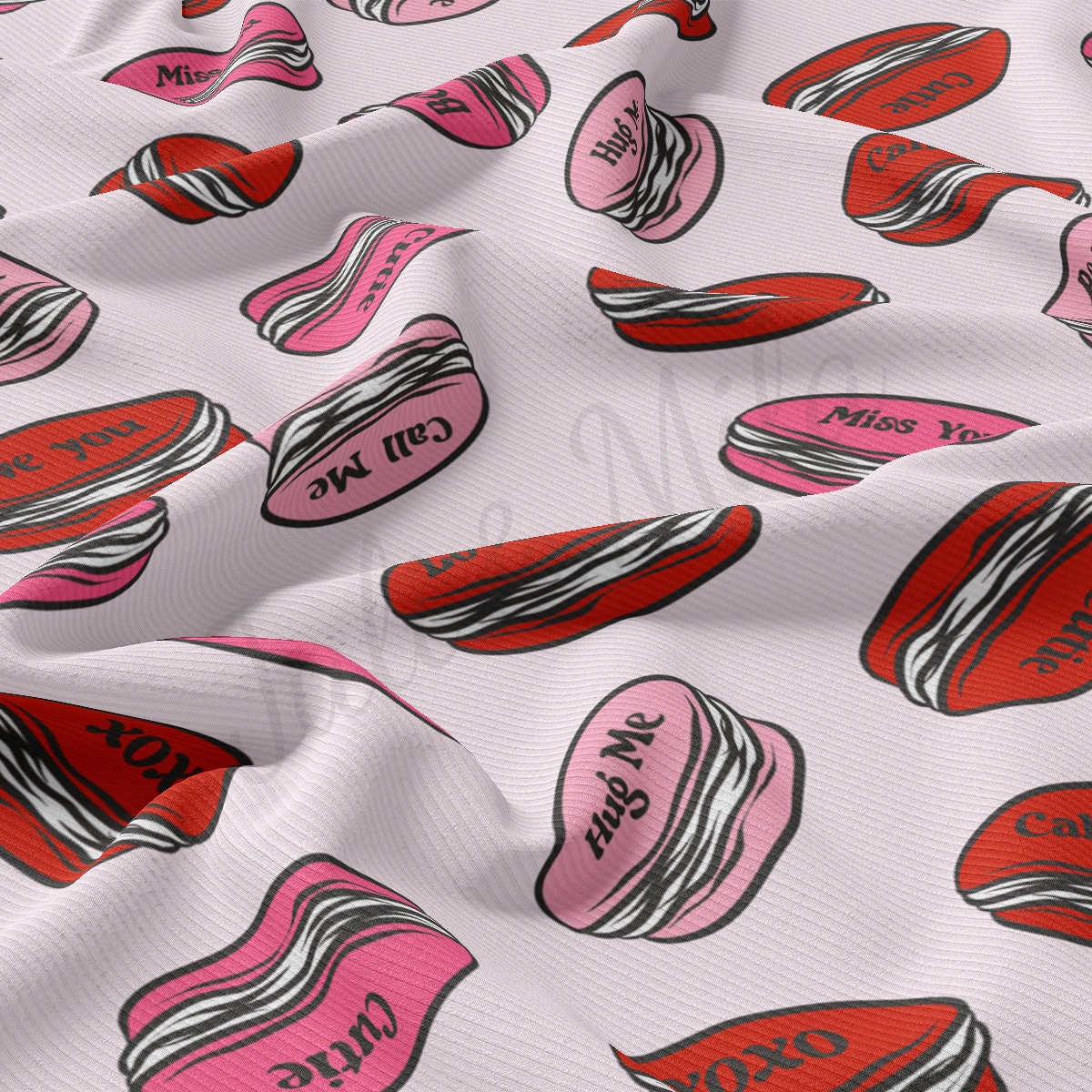 Rib Knit Fabric RBK2245 Valentine's Day