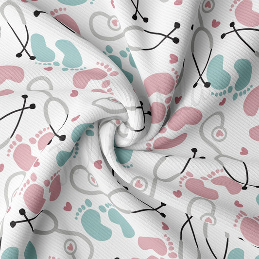 Rib Knit Fabric RBK2081 Labor and Delivery L&D Nurse