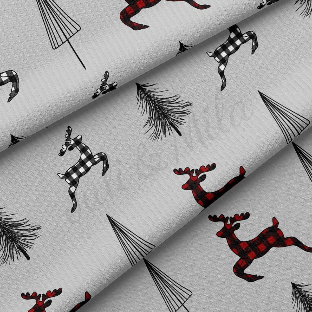 Rib Knit Fabric RBK2085 Christmas
