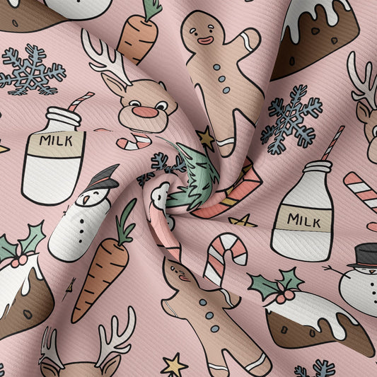 Rib Knit Fabric RBK2102 Christmas