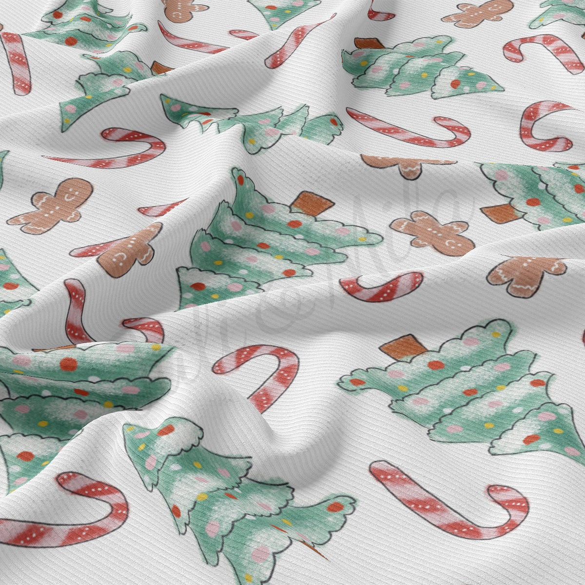 Rib Knit Fabric RBK2103 Christmas