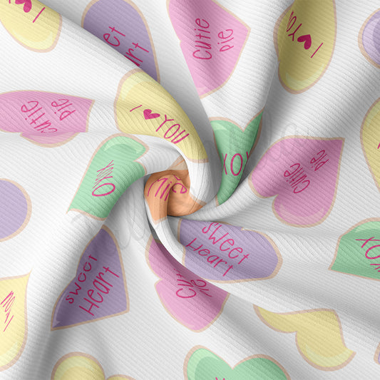 Rib Knit Fabric RBK2119 Valentine's Day