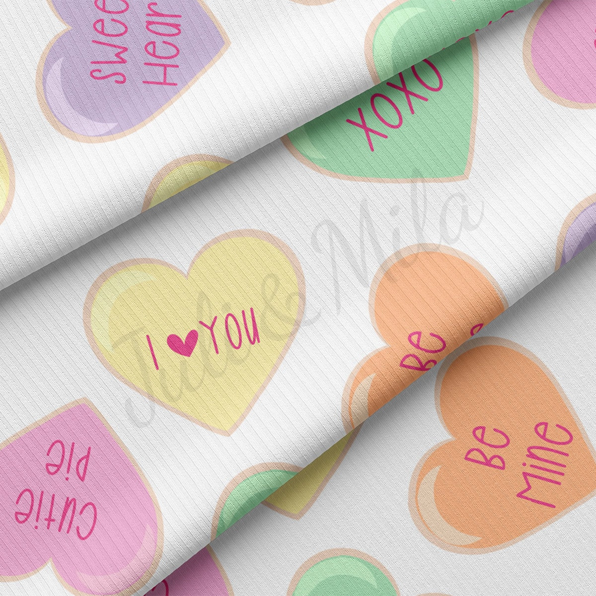 Rib Knit Fabric RBK2119 Valentine's Day