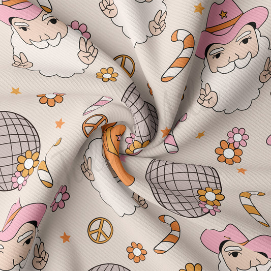 Rib Knit Fabric RBK2139 Christmas