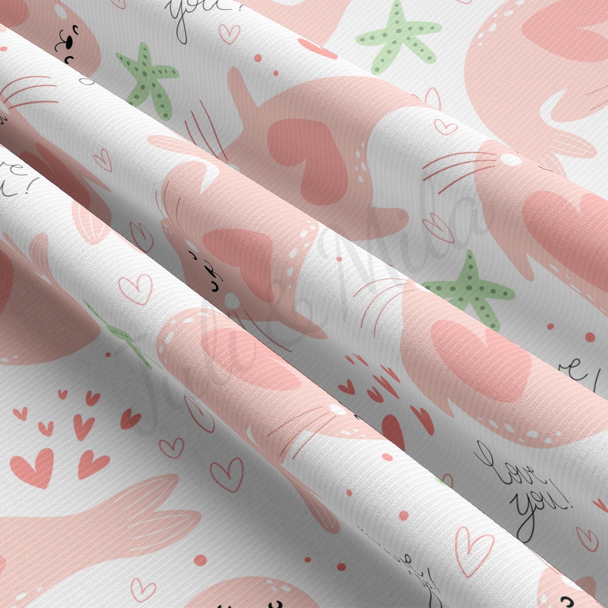 Rib Knit Fabric RBK2258 Valentine's Day