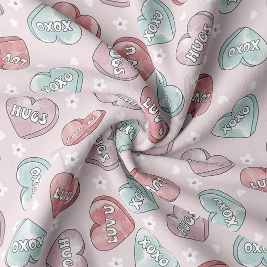 DBP Fabric Double Brushed Polyester DBP2263 Valentine's Day