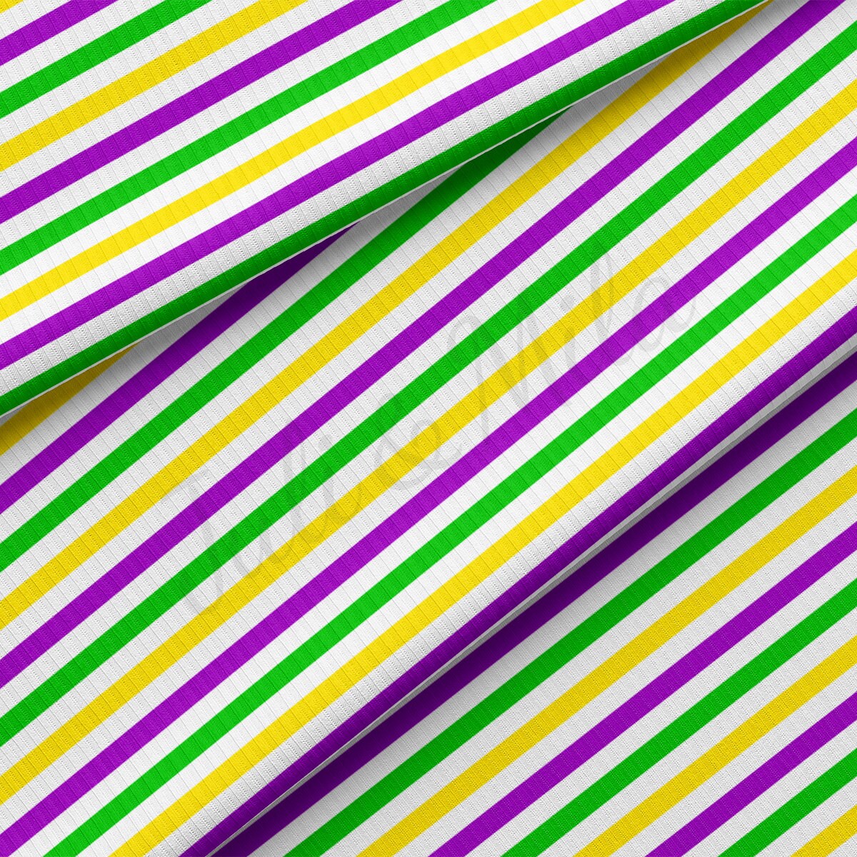 Rib Knit Fabric RBK2355 Mardi Gras