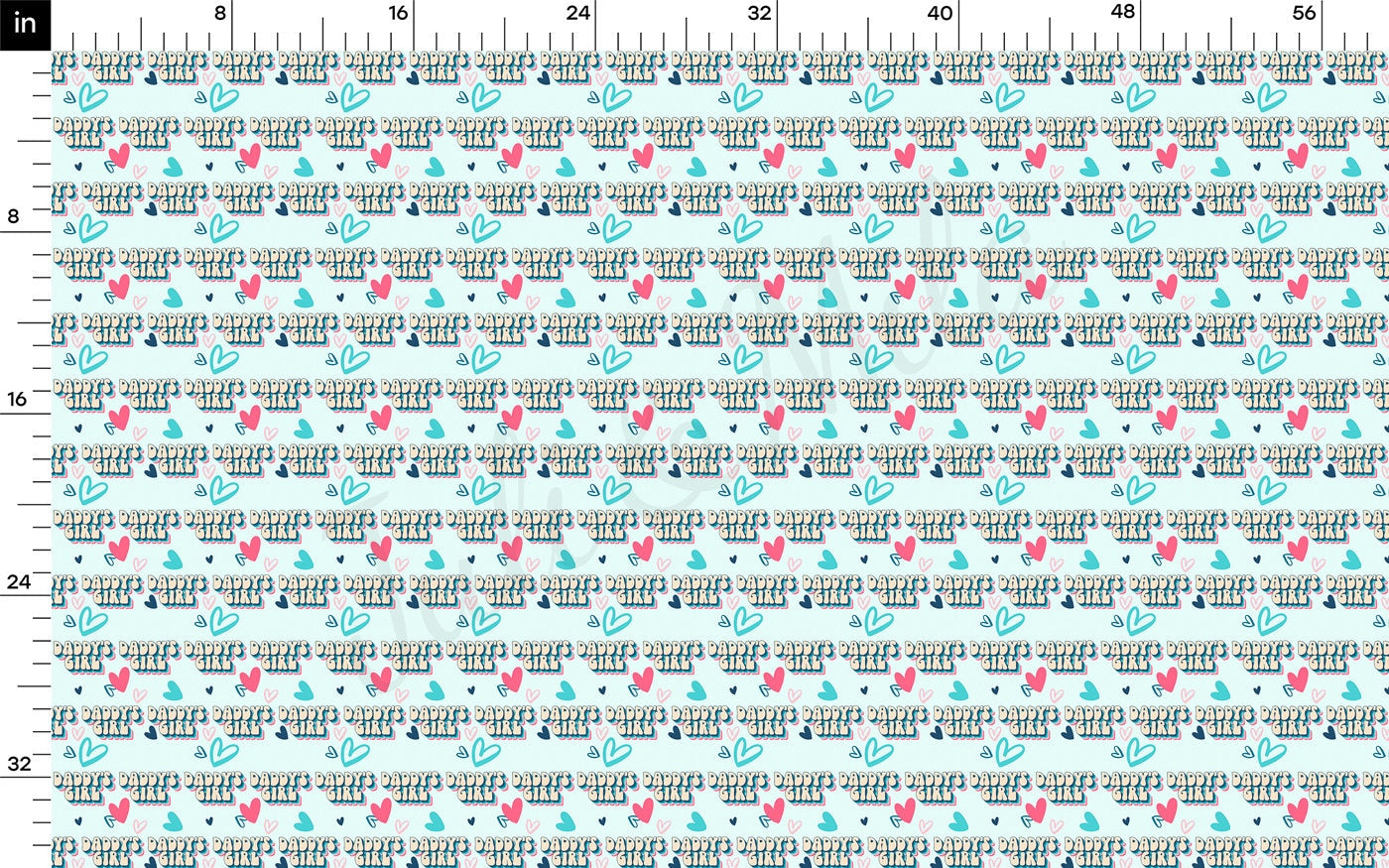 Rib Knit Fabric RBK2499 Daddy's Girl