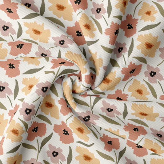 Rib Knit Fabric RBK2560 Floral