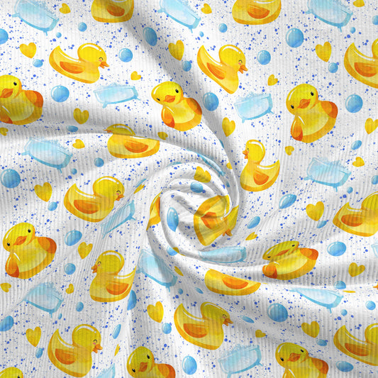 Rib Knit Fabric RBK2589 Ducks