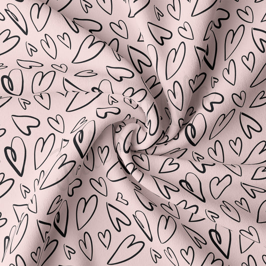 DBP Fabric Double Brushed Polyester DBP2476 Valentine's Day