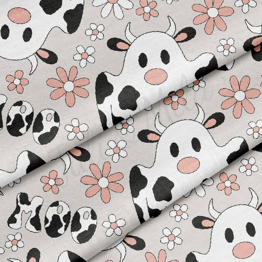 100% Cotton Fabric CTN2603 Boho Cow